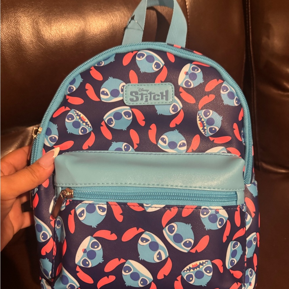 Disney Stitch Kids Backpack - Blue and Pink